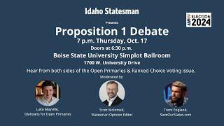 Watch Live: Idaho Statesman's Prop. 1 Debate