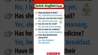  Simple English Q&A | Practice English Q&A | #shorts