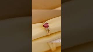 gold Dimond ring rubi diamond ring design for women fashion