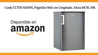 Candy CCTOS 542XHN, Frigorífico Mini con Congelador, Altura 85CM, 109L, Tecnología Estática, Inox