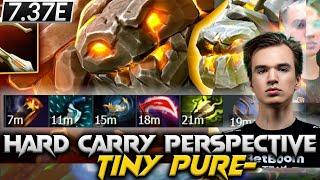 Pure Tiny Hard Carry - Dota 2 Pro Full Gameplay Patch 7.37E #pure #tiny