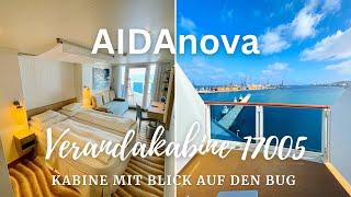 AIDAnova | AIDAcosma | Verandakabine Komfort 17005 | Blick auf den Bug