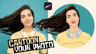 How To CARTOON YOURSELF in Procreate The EASY Way // Step-by-Step Tutorial