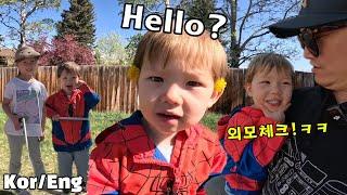 민들래 꽃 꽂고 마을 청소 하던 날 ㅋㅋ Feat. 경품도 탔어요! [캐나다 국제가족 육아 일상 브이로그]