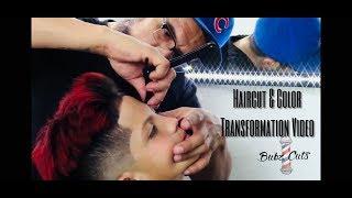 HAIR TRANSFORMATION VIDEO [TROJAN MOHAWK][HOW TO DYE YOUR TIPS RED] DIY TUTORIAL