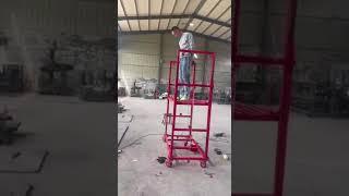 Electric scaffolding platform with wireless remote control