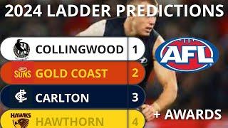 Early 2024 AFL Ladder and Finals prediction