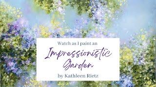 Impressionistic Floral Garden Painting