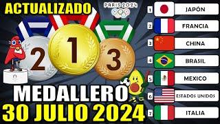 Medallero hoy 30 Julio 2024 de Juegos Olímpicos 2024 ¿Quién va ganando? ASÍ ABRE tablero medallas