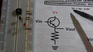 NPN 2N3904 BJT Common collector aka Emitter follower electronics by electronzap
