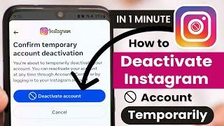 DEACTIVATE Instagram Account Temporarily (New Update) | Instagram Kuch Dino Ke Liye Band Kaise Kare