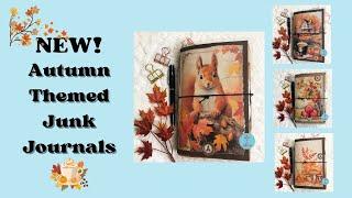 NEW Autumn Themed Junk Journal w Pumpkins, Apples & Trees Flip Through #junkjournals #autumncolors