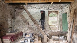 Stairs Built From Old Joists