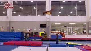 Simone Biles lands a Yurchenko Double Pike ON A MAT!!!!!!!!!