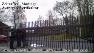 Avantgates Vertikaltore - Sperrgitterschranke - Zeitraffer Montage by Preiser Technik