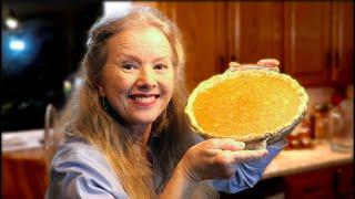 How to make CUSHAW SQUASH Pie with homemade crust! {Green Striped Squash}