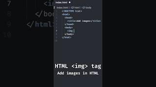 Add images in HTML | HTML img Tag Tutorial #html