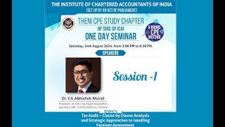 THENI CPE STUDY CHAPTER OF SIRC OF ICAI ONE DAY SEMINAR 24 AUGUST 2024 (SESSION-1)