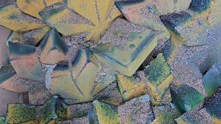 Yellow Blue Stars Crush | Gym Chalk ASMR | Oddly Satisfying