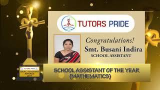 TUTORS PRIDE ITAP-2019 Awardees Congratulations-Smt. Busani Indira