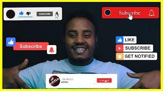 የሚያምር Subscribe አድርጉ የምትል Effect በስልካችን በቀላሉ ለመስራት ምርጥ መንገድ | ከነሙሉ ዳውሎድ ሊንኩ | free Subscribe  effect