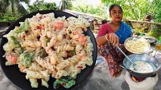 আজ সকালের টিফিনে বানালাম পাস্তার হোয়াইট সস রেসিপি│White Sauce Pasta│homemade pasta recipe