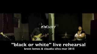 1988 fender strat plus "black or white" live rehearsal brett lemos and claudia silva