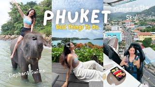 Phuket vlog: Elephant Swims & Dinner in the Sky | Fancie in Thailand Ep.8