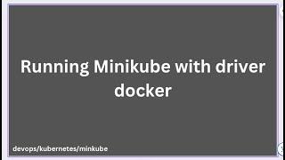 Minikube running with driver docker