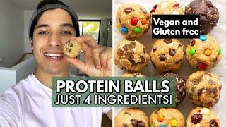 Homemade Protein Balls Recipe- How to make them with just 4 ingredients (vegan and gluten-free!)