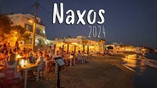 Naxos Greece, Agios Prokopios, Agia Anna, walking tour 4k, Greece 2024