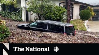 Atmospheric river causes heavy rain, mudslides in California