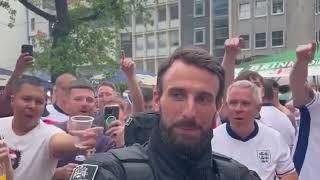 England Fans Sing to German Copper Who Looks Like Gareth Southgate