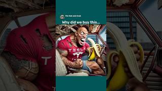 Special Tesla Car Vehicle GONE WRONG! Dwayne x Peele Kevin Hart Arnold #chatgptart #aiart No Brainer