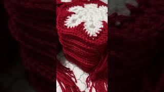 Crocheted snowflake throw ️️ #shorts #crochet