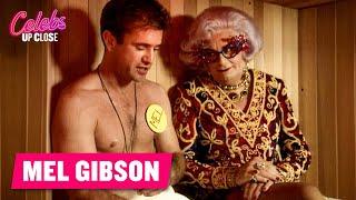 Dame Edna Grills Towel-Clad Mel Gibson in Steamy Sauna Chat