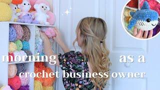 Morning as a Crochet Business Owner / New Pattern, Crochet with Me, Shopping Trip