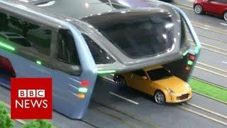 The 'Super Bus' that will drive over cars - BBC News