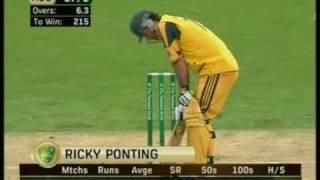 Ricky Ponting Gets Out For A Golden Duck