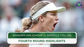 Tight tussle in round of 16 | Barbora Krejcikova vs Danielle Collins | Highlights | Wimbledon 2024