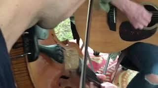 Gettin Up in the Cool - AJ & Sami fiddles - Clifftop 2018