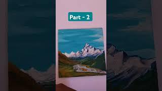 Mountain landscape painting ️#shorts #painting #artist #art #viralshorts #minivlog