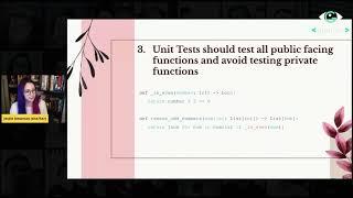 Unit Testing Best Practices | Python Universe Web 2020