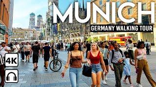 MUNICH, Germany  4K Walking Tour, Downtown Sunny Day 2024 ️