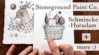 Stoneground Paint Co and Schmincke Horadam Swatching + More!! ️ 