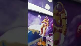 Роспись детского центра творчества от граффити Россия #graffitirussia #художественнаяроспись