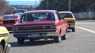 Wild groundshaker cars leaving All Ford Day event 2024