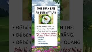 1 Tuần Bạn Ăn Bún Mấy Lần | Sức Khỏe Vàng - BS Hải #shorts #suckhoe #shortsvideo