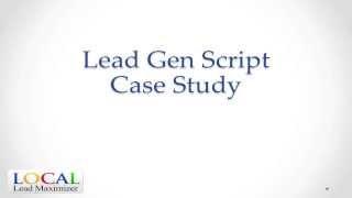Local Lead Gen Email Script Case Study