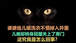 婆婆给儿媳洗衣不慎掉入井里，儿媳却转身回屋关上了房门！这究竟是怎么回事？【大胖谈侃说】